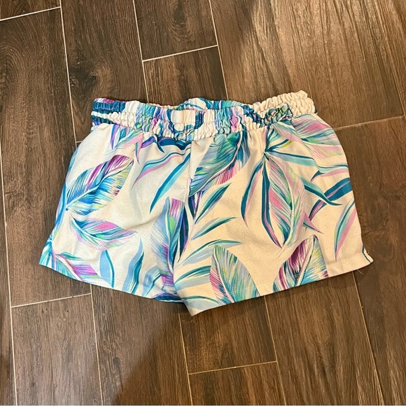 Torrid Tropical Print Athletic Shorts - Blue and Purple - Picture 2 of 5